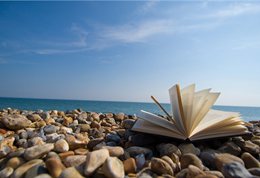 Book on beach