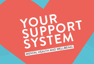 Graphic image with the words Your Support System